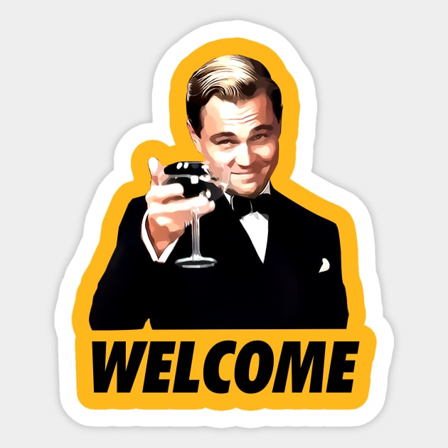 The Great Gatsby Leonardo Di Caprio Sticker by KrateMilk